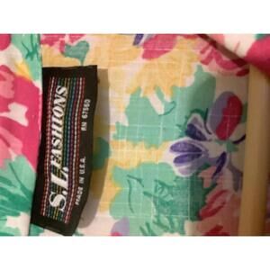 Vintage S.L. Fashions Floral Button-Up Dress Size 16